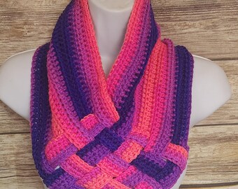 Crochet basket weave neckwrap
