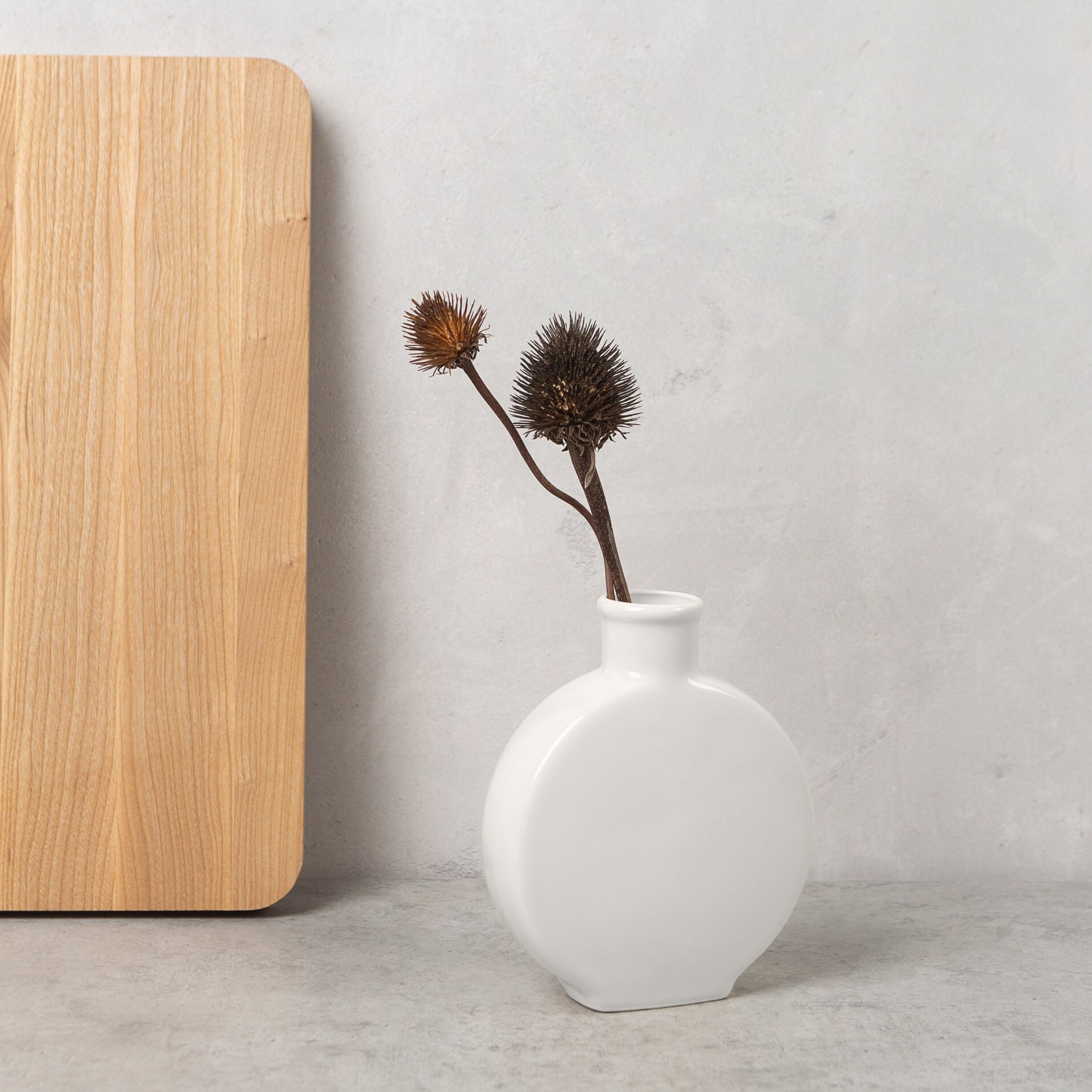 Petit Vase à Bourgeons En Céramique Conique Moderne à Tige