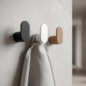 Minimalistische muurhaak BAUHAUS, moderne kapstokhaak voor hal