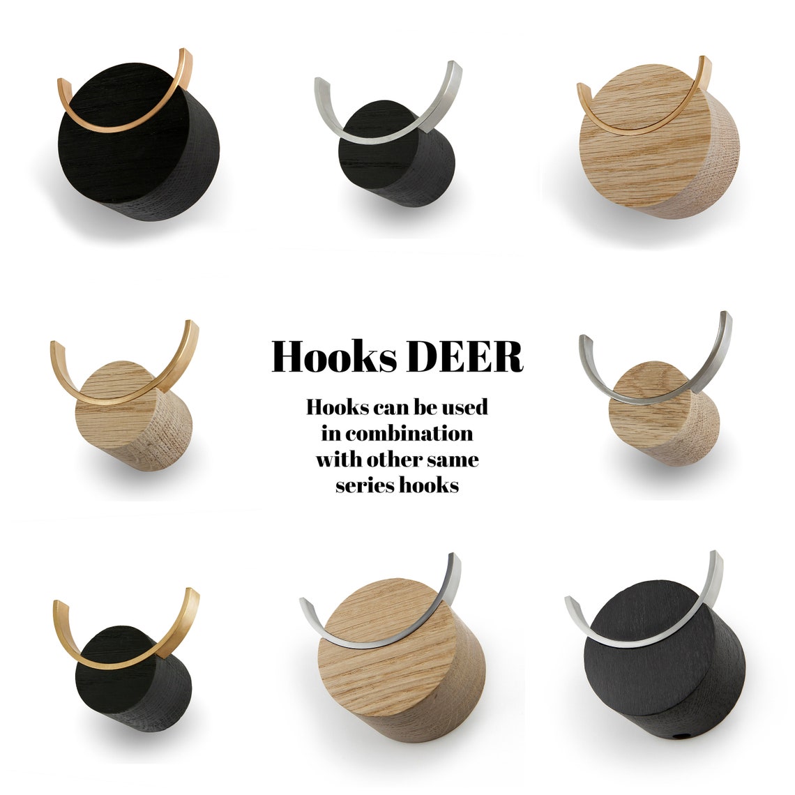 Wooden Wall Hook Black Towel Hooks Wall Mount Hook Wabi Etsy