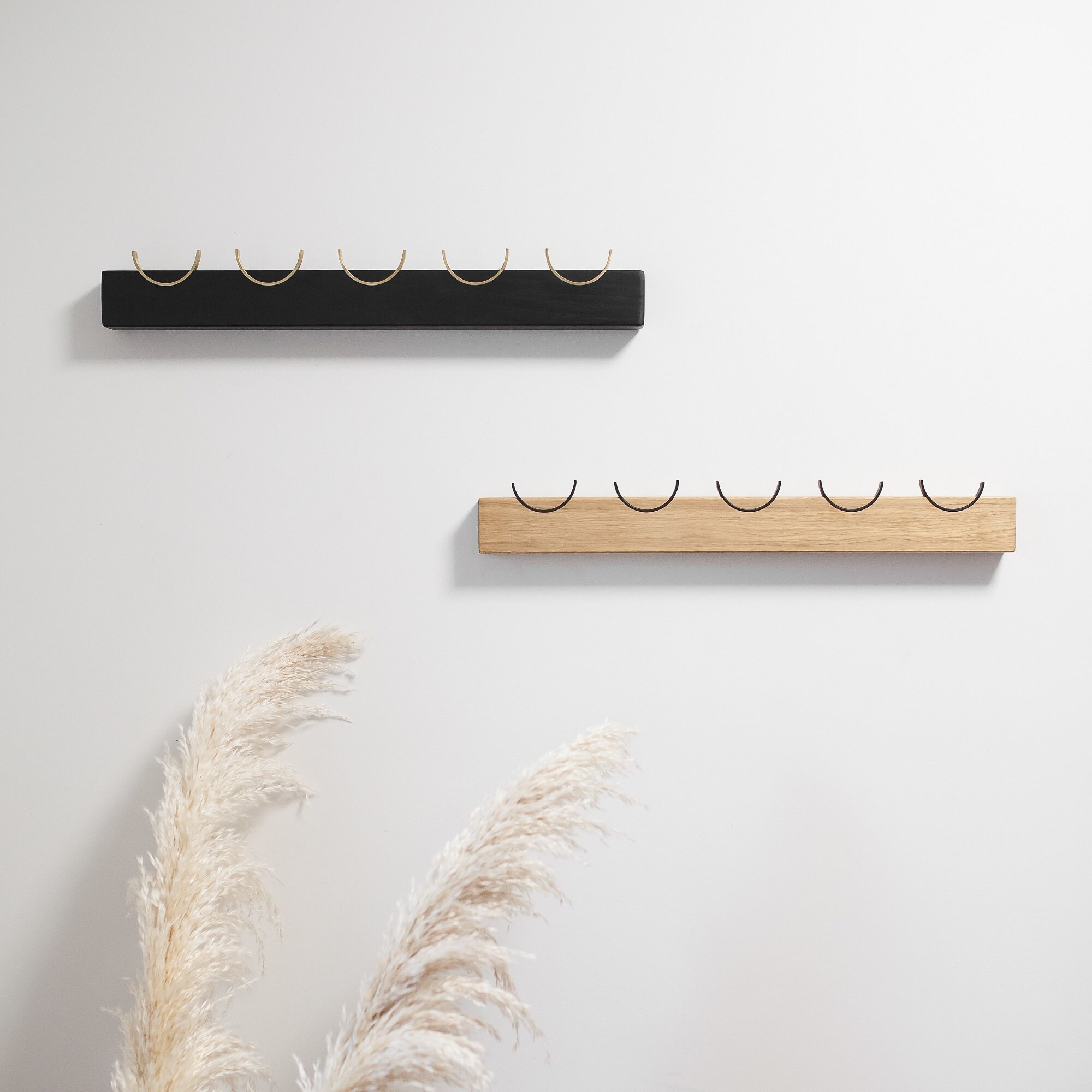 Black Wall Coat Rack I Modern Peg Rail I Wall Mount Coat Rack Etsy UK