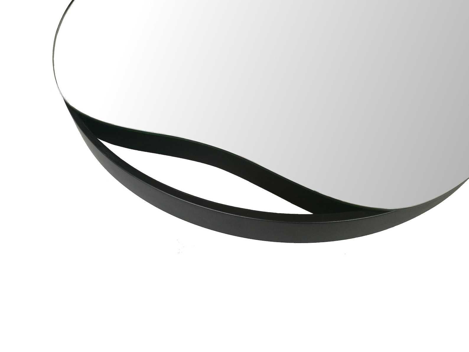 Wall Circle Mirror Wooden Round Mirror Black Framed Mirror Etsy