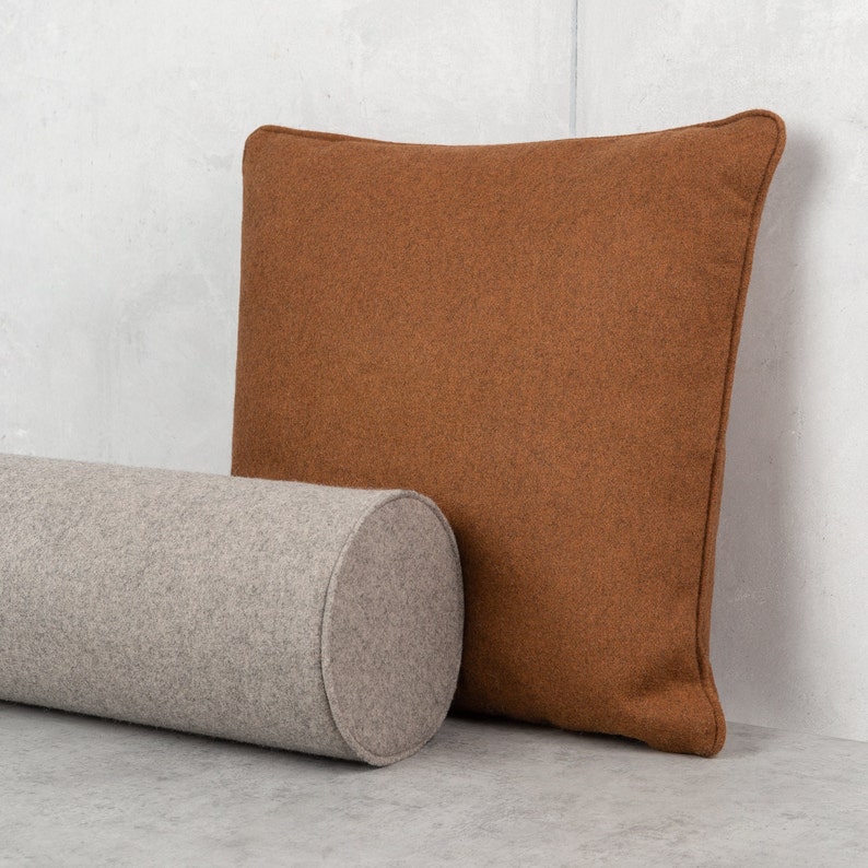 Teracotta and grey color cushion covers
