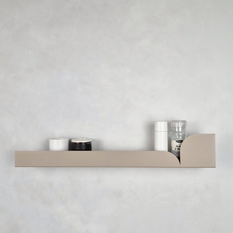 Long wall shelf for kitchen