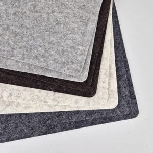Rectangle natural wool felt placemat I Wool anniversary gift I Ecofriendly gift for naturalists