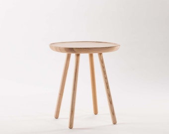 Wooden side table NAIVE for bedroom, living room I Modern end table made from solid wood