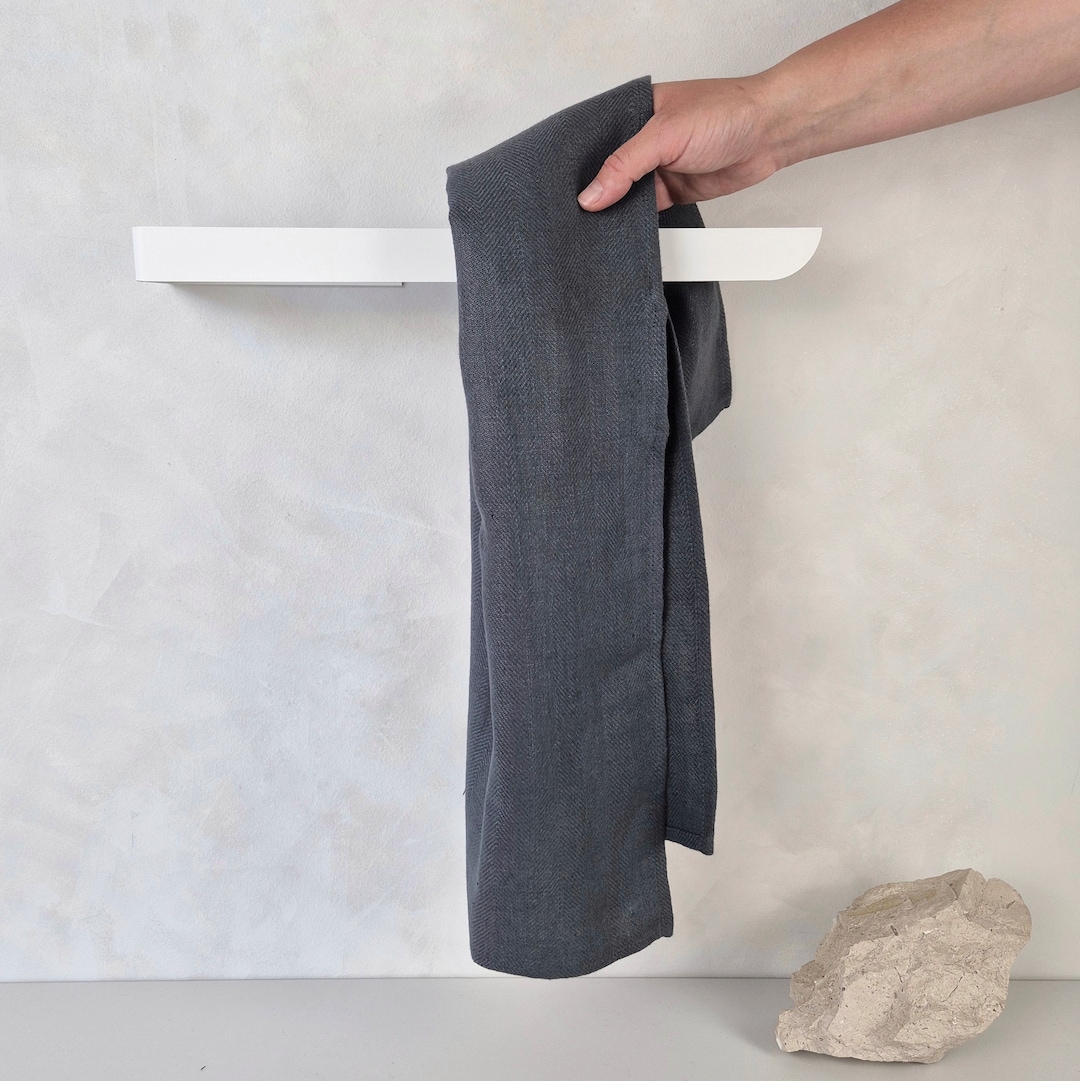 White Towel Rail for Bathroom, Kitchen I Small and Large Sizes I Minimalist Bathroom Organizers ...