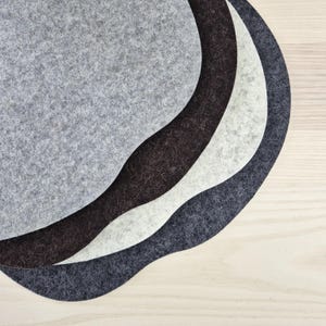 Filz Tischmatte und Untersetzer, 100% Naturwollfilz