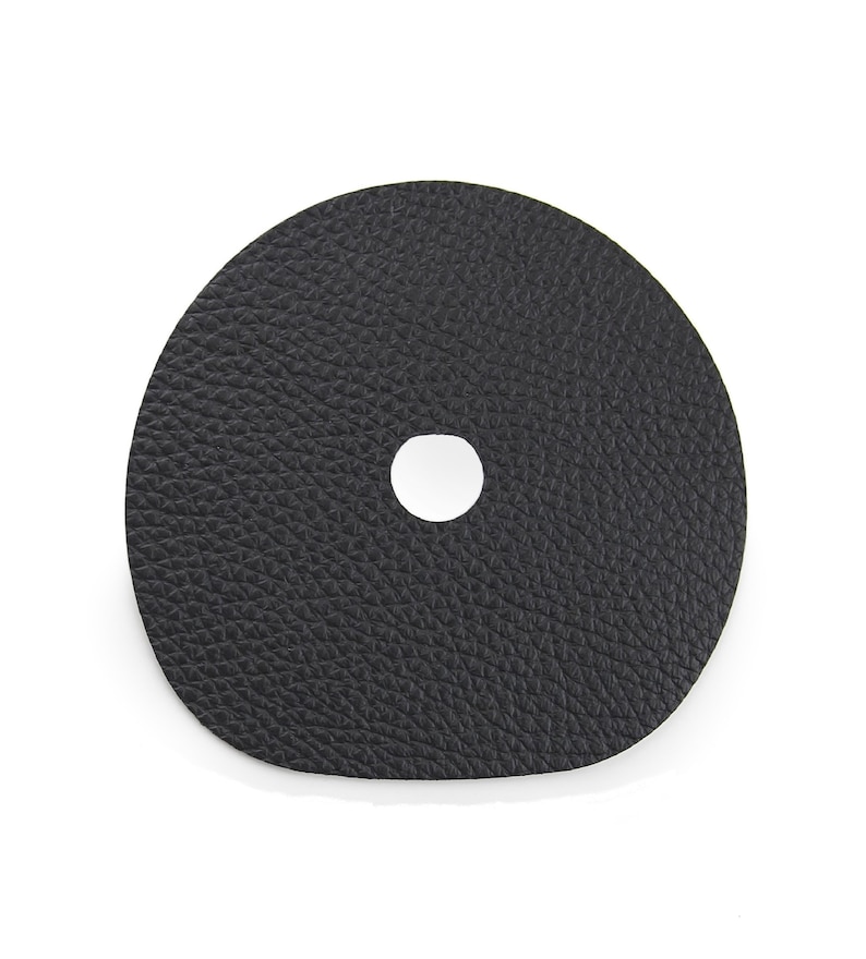 Black leather coasters