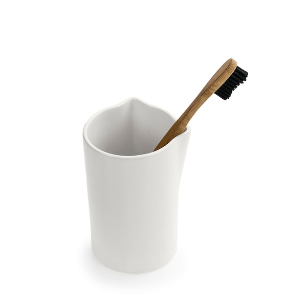 Ceramic toothbrush holder I Make Up brush holder I Bathroom Tumbler I Pottery Bath Accessories I Minimalist Small Storage