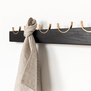 Modern wall mounted coat peg rails for towels