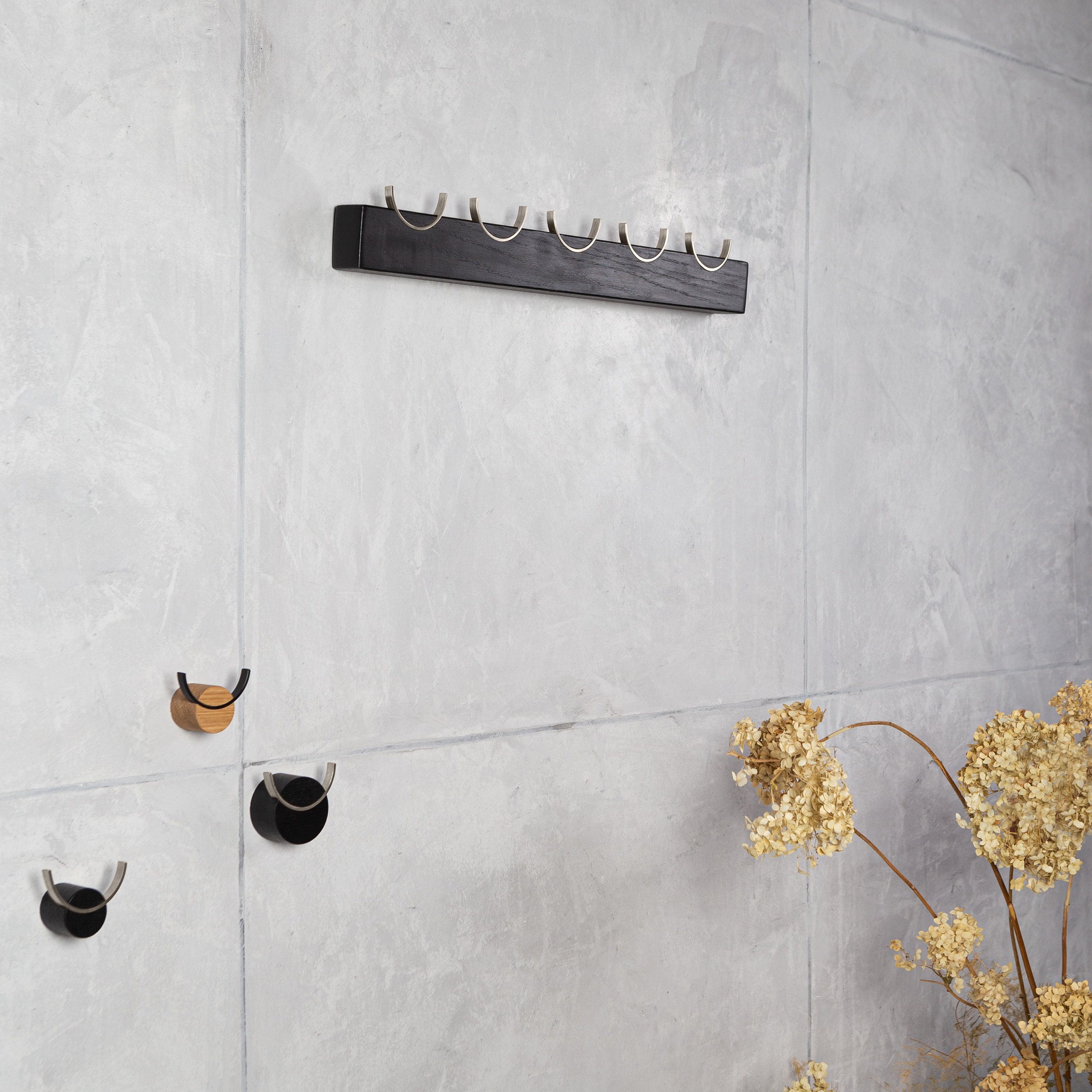 Black Wall Coat Rack I Modern Peg Rail I Wall Mount Coat Rack Etsy UK