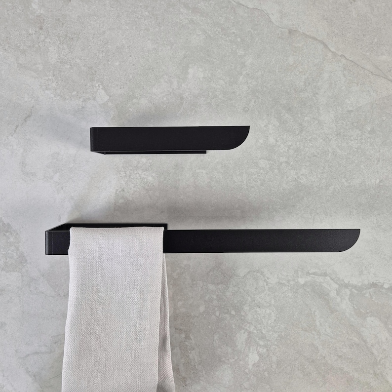 Black towel rack small and large