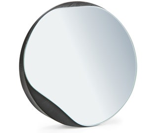 Black Vanity Mirror 6.7 inch, Modern Shaving Mirror (17cm)