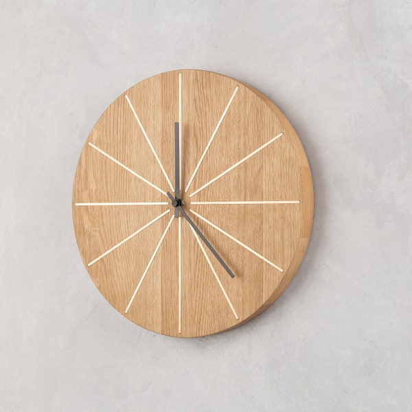 Horloge murale en bois SUNNY