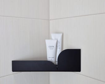 Black shower corner shelf BAUHAUS I Modern shampoos rack for bathroom I More colors