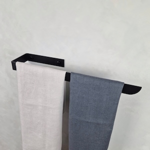 Black towel rail