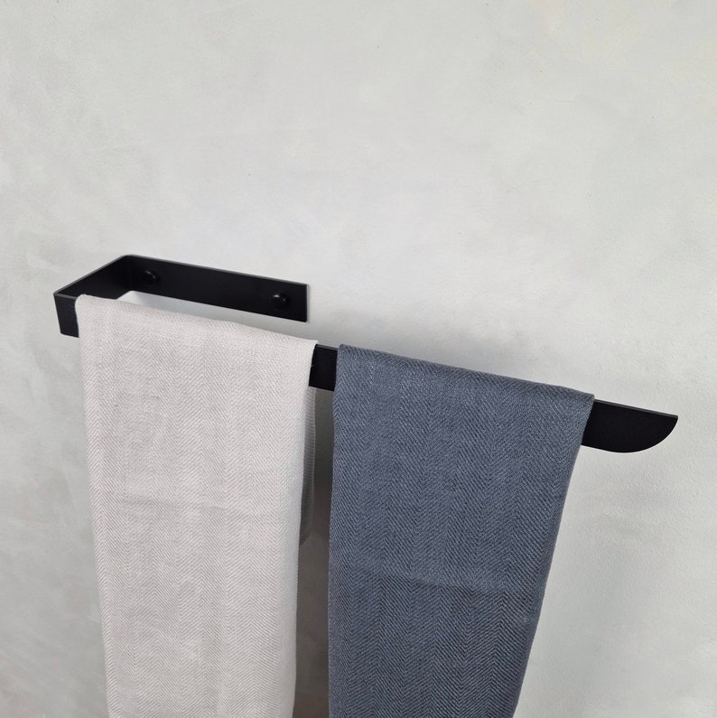 Black towel rail