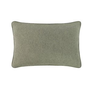 Light green cushion cover made from wool material