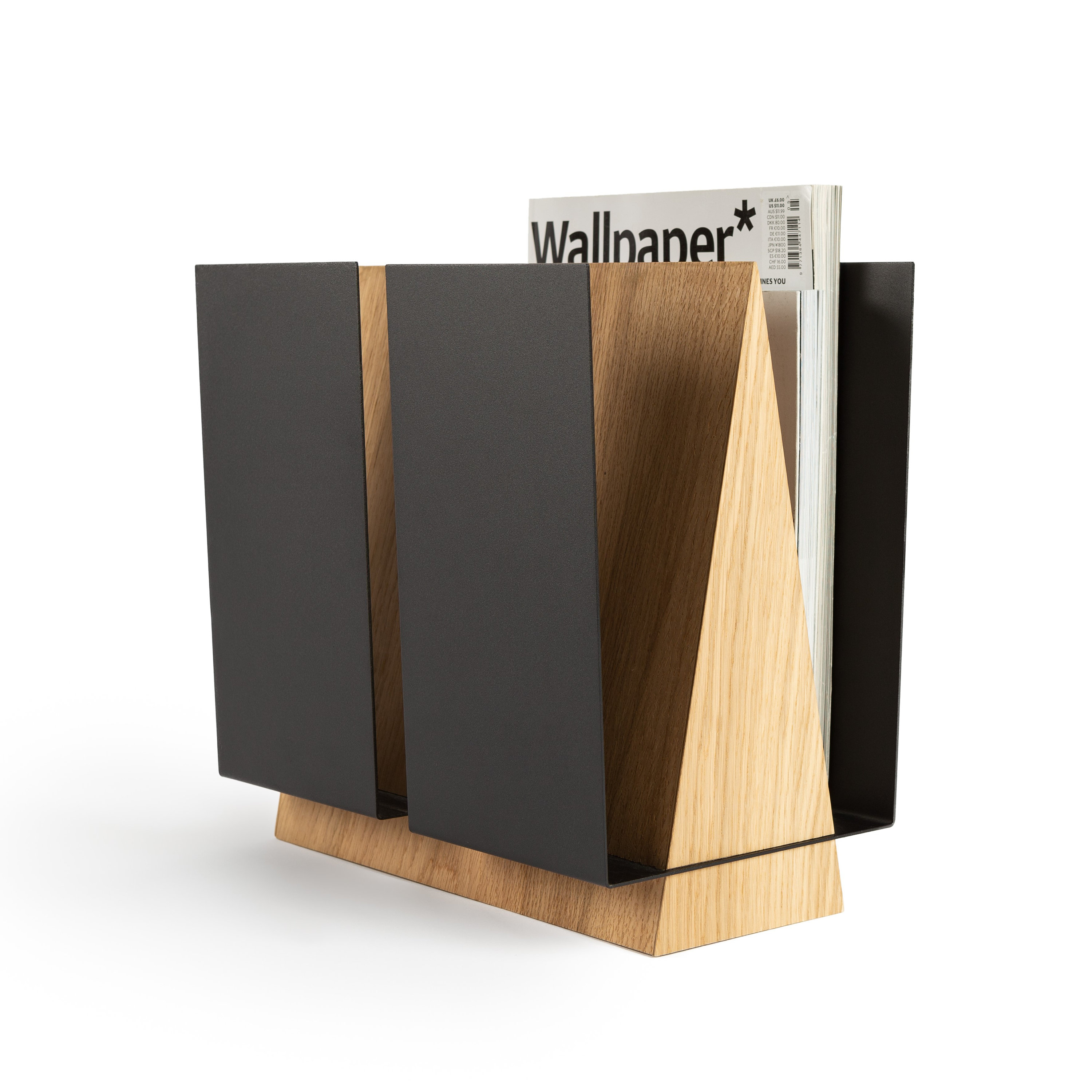 Magazine Rack for Floor WINGS I More Colors I Wood and Metal