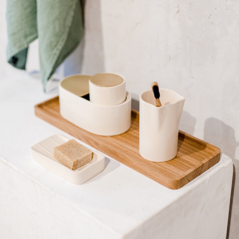 Cotton Pad Holder Bathroom Set Of 2 Cotton Round Holder Etsy