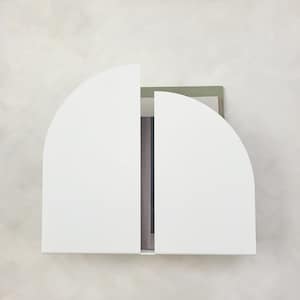 White wall magazine rack BAUHAUS I Made from metal I For home office papers or tablet storage.