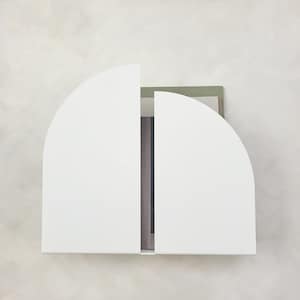 White wall magazine rack