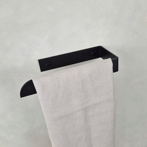 Black towel holder