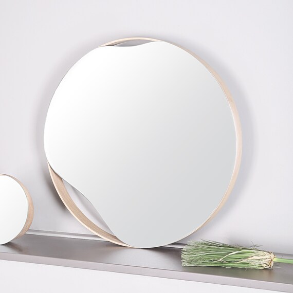 Round Mirror Puddle Oak Wood 50 Cm 19 7 In Or 70 27 6 Round Mirror Puddle Oak Wood 50 Cm 19 7
