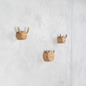 Oak Wood Wall Hooks for Keys