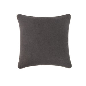 Dark grey wool square shape cushion cover