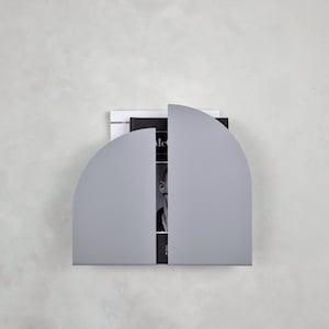 Modern Metal Wall Magazine Holder: Bauhaus Style File Organizer