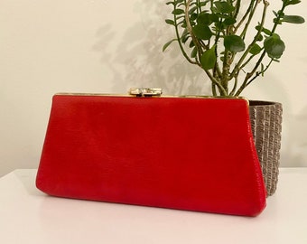 red evening purse
