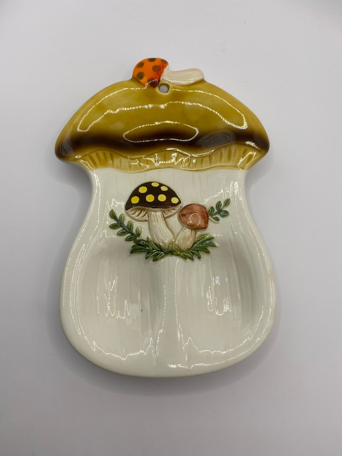 Vintage Sears Merry Mushroom Spoon Rest Mid Century Modern Etsy