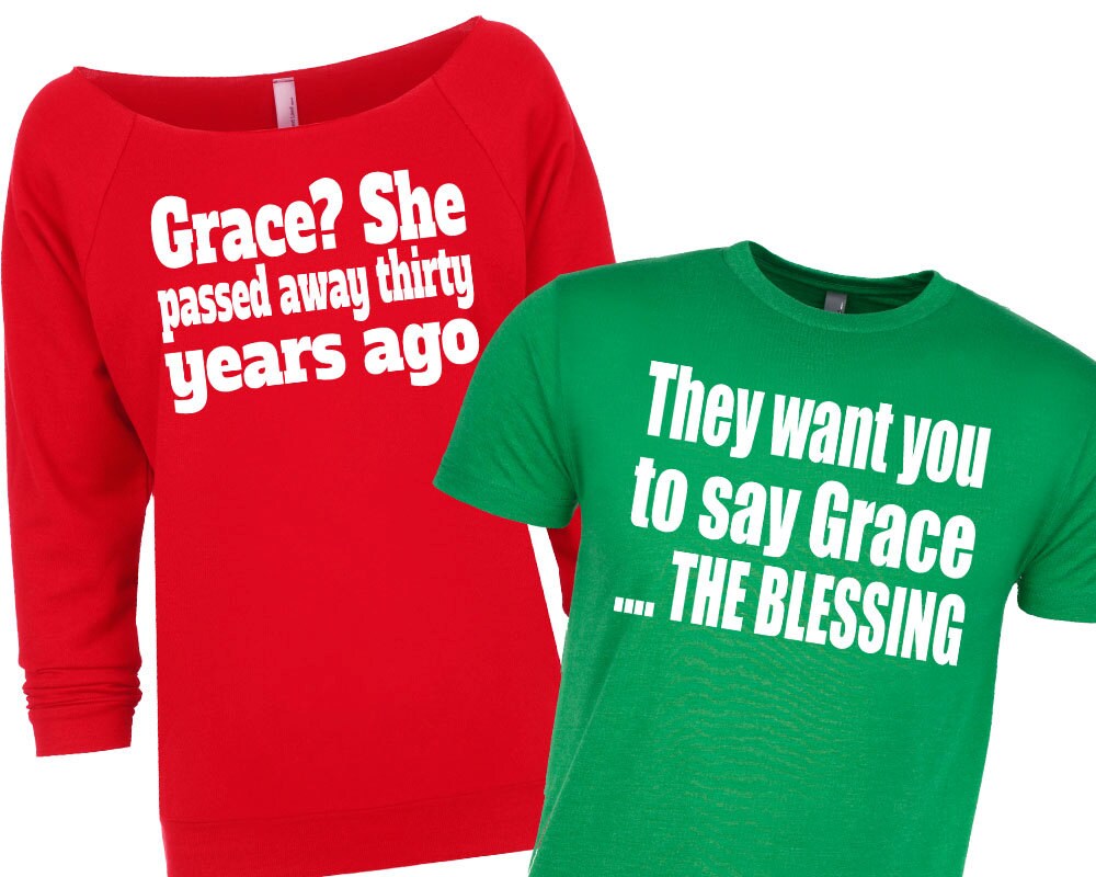Couple's Christmas Shirts. National 