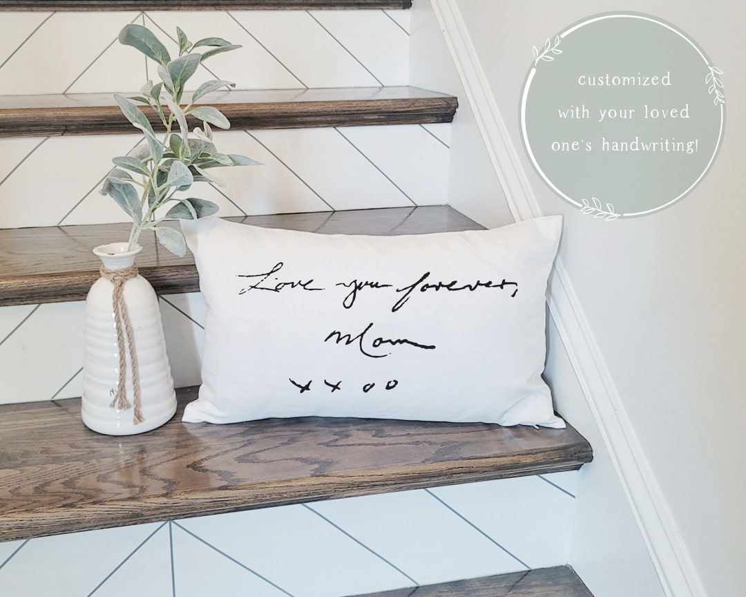 Custom Handwriting Pillow Bereavement Gift Actual Handwriting Gift Loss Handwritten Condolence
