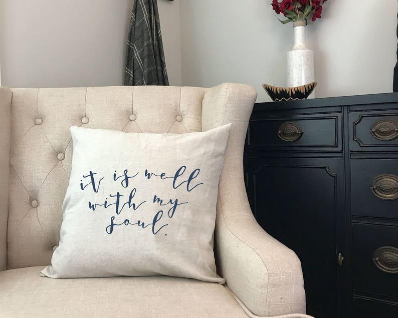 It is Well With My Soul Old Hymn Pillow It is Well Hymn Etsy