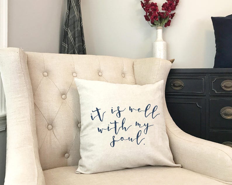 It is Well With My Soul Old Hymn Pillow It is Well Hymn Etsy