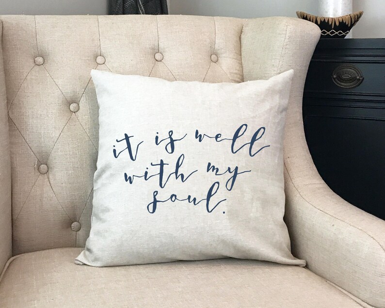 It is Well With My Soul Old Hymn Pillow It is Well Hymn Etsy