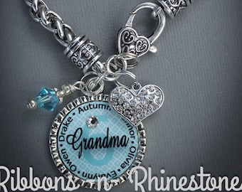 Personalized Grandma Bracelet, Grandmother Birthday Gift, Personalized Jewelry, Nana Bracelet, Nana Gift, Grandma Jewelry, Womens Jewelry