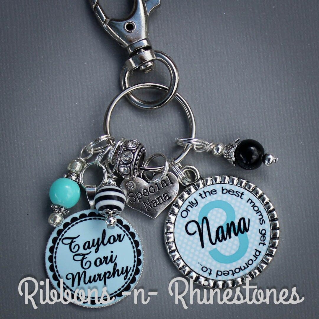 Personalized Nana Keychain, Nana Charm Keychain, Personalized Nana Gift ...