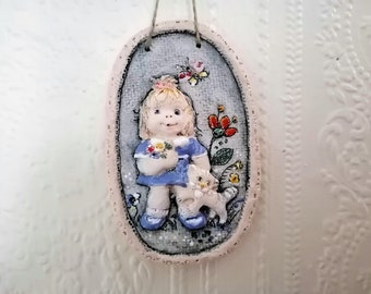Kids room decor, Ceramic wall art, Pottery picture, Hanging ceramic, Ceramic decoration, Ceramic decorative wall art
