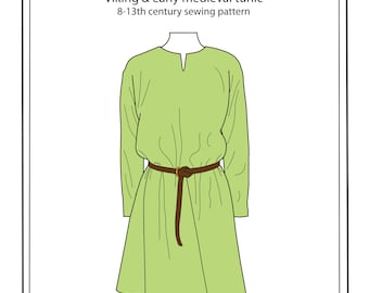 DIGITAL Runfridr sewing pattern- Viking age tunic sewing pattern