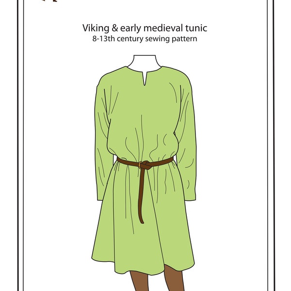 DIGITAL Runfridr sewing pattern- Viking age tunic sewing pattern