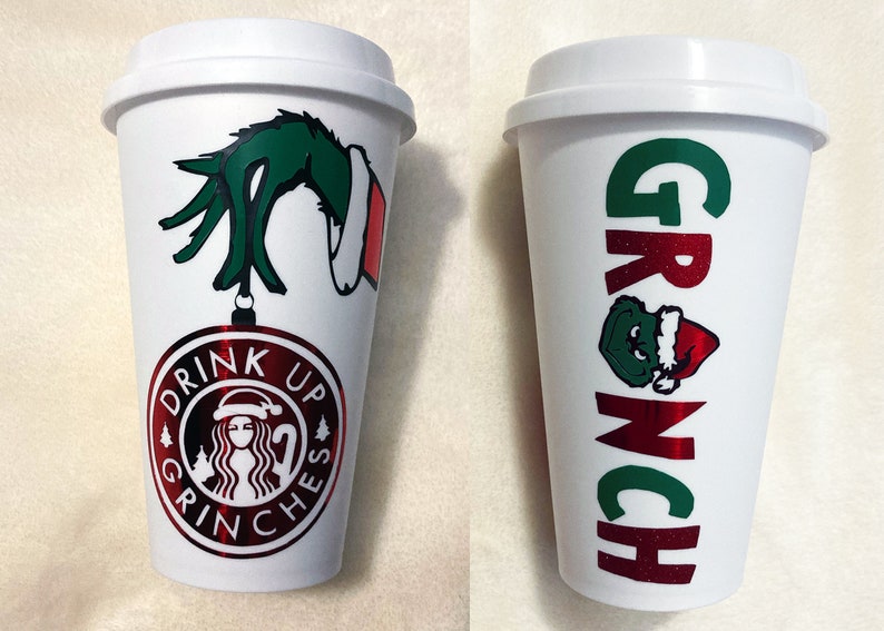 Grinch Hot Coffee Travel Cups Drink Up Grinches Reusable Etsy