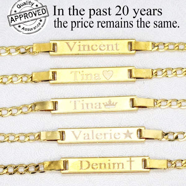 Baby Bracelet, ID Bracelet, Gold Baby Bracelet, Gold Bracelet, 14K Gold Filled Bracelet, Baby Boy Bracelet, Baby Name Bracelet