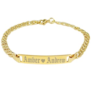 Man Name Bracelet,Personalize Couple Bracelet,  Couple Gold Bracelet , Custom Name Bracelet,for Man and  Woman
