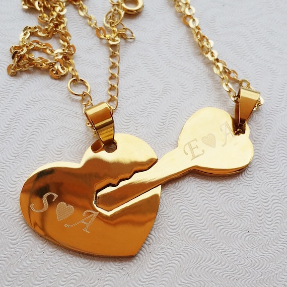 Collar pareja Collar Pareja Parejas Joyería Corazón Collar - Etsy España Collar pareja Collar Pareja Parejas Joyería Corazón Collar - Etsy España