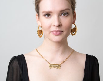 Personalized Name Necklace for woman , Custom Any Name Necklace , Gold Plated Necklace for her, Mothers Day Gift