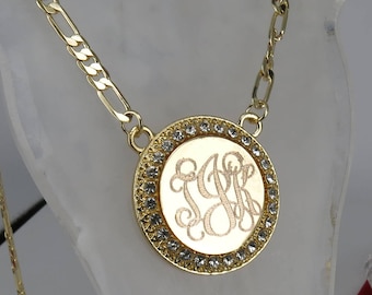 Collar de monograma, collar inicial, joyería personalizada, personalizado, joyería de monograma, monograma, collar de nombre, collar de letras